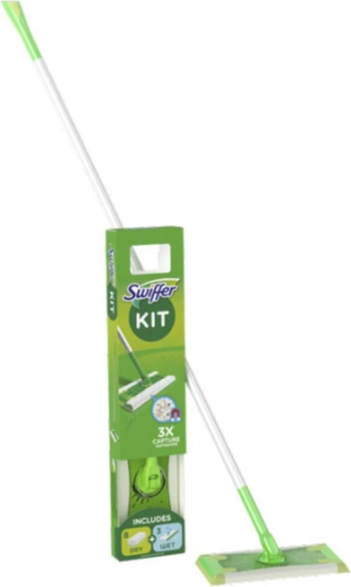 Swiffer Starterskit Vloerwisser Met 8 Stofdoeken En 3 Natte Doeken 2 Swiffer Starterskit Vloerwisser Met 8 Stofdoeken En 3 Natte Doeken - Afbeelding 2