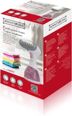 Royalty Line - Handheld Kledingstomer - Handstomer Kleding - Garment Steamer - 1200W - Roze -Huishoudelijke Benodigdheden 746x1200 2