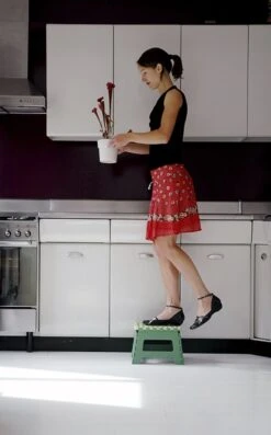 PUHLMANN - Inklapbare Kruk, JAMES, Plastic, Groen, 22 Cm Hoog, Max 100kilo -Huishoudelijke Benodigdheden 746x1200