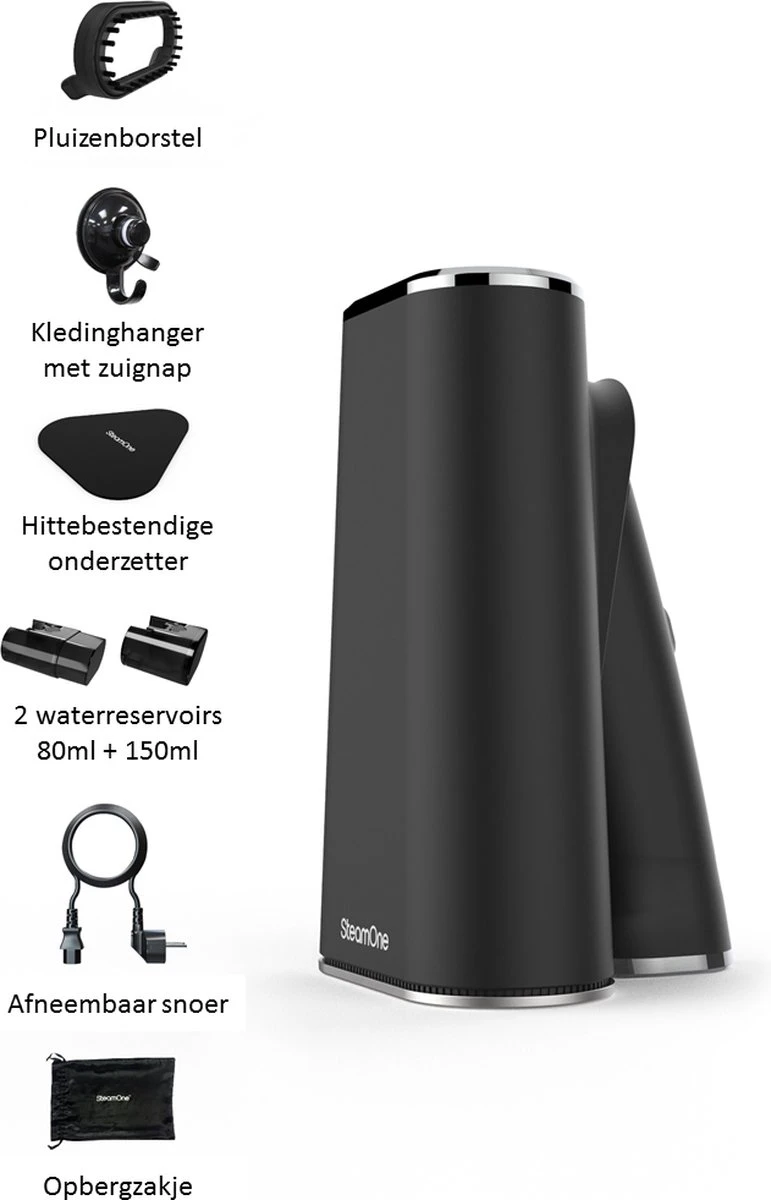 SteamOne Foldable - Zwart - Handstomer - Kledingstomer 10 SteamOne Foldable - Zwart - Handstomer - Kledingstomer - Afbeelding 10