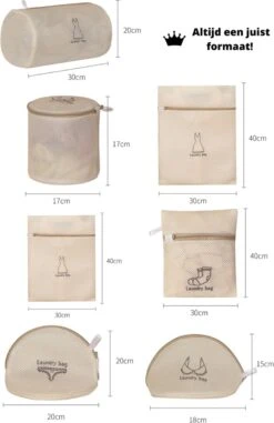 V&P Black Crown Waszakken Set Met Rits - Wasnet - Waszak - Waszakken Set Van 7 Voor Wasgoed - Waszakje Lingerie - Waszak Bh - Divers Delicaat Wasgoed - Wasnet Groot - Wasmachine Zakjes - Laundry Bag Set 7 V&P Black Crown Waszakken Set Met Rits - Wasnet - Waszak - Waszakken Set Van 7 Voor Wasgoed - Waszakje Lingerie - Waszak Bh - Divers Delicaat Wasgoed - Wasnet Groot - Wasmachine Zakjes - Laundry Bag Set -Huishoudelijke Benodigdheden 777x1200