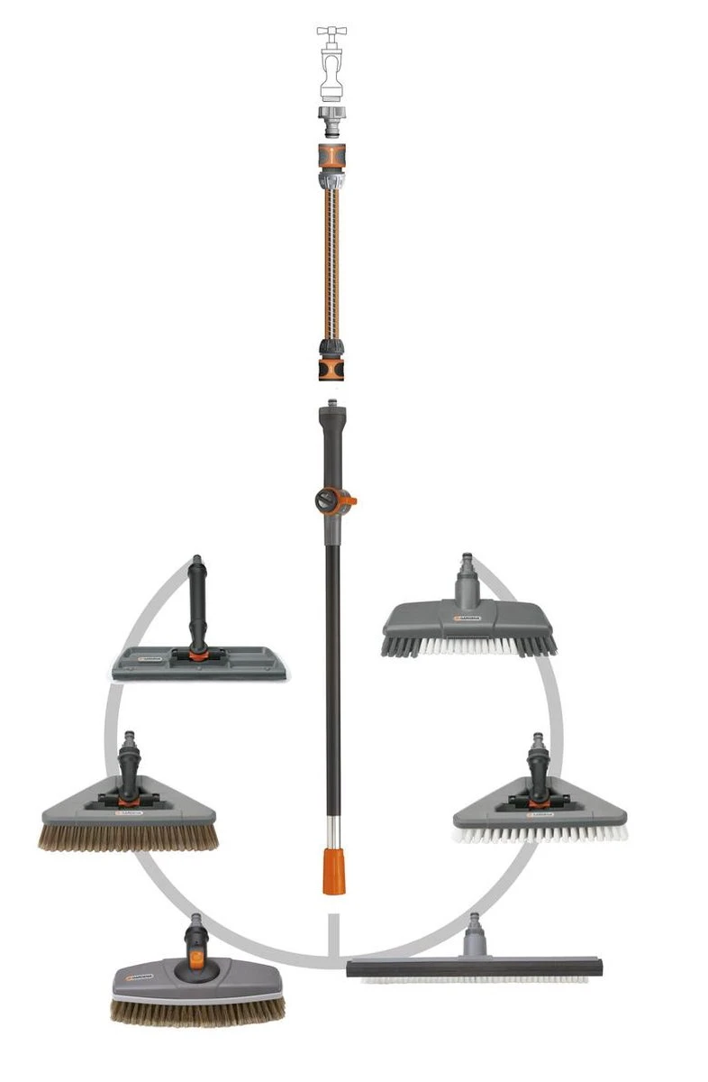 GARDENA Cleansystem Raamborstel Met Trekker - Werkbreedte 31 Cm 2 GARDENA Cleansystem Raamborstel Met Trekker - Werkbreedte 31 Cm - Afbeelding 2