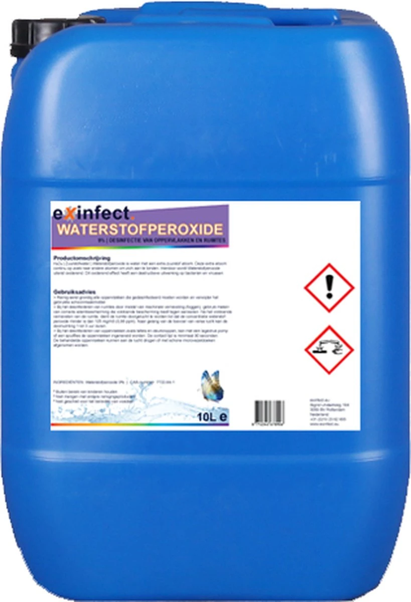 Waterstofperoxide 12% | 5L | Desinfectie - H2O2 | Waterstofperoxide Is Water Met Een Extra Zuurstof Atoom. Deze Extra Atoom Is Continu Op Zoek Naar Andere Atomen Om Zich Aan Te Binden. Hierdoor Wordt Waterstofperoxide Uiterst Oxiderend. 1 Waterstofperoxide 12% | 5L | Desinfectie - H2O2 | Waterstofperoxide Is Water Met Een Extra Zuurstof Atoom. Deze Extra Atoom Is Continu Op Zoek Naar Andere Atomen Om Zich Aan Te Binden. Hierdoor Wordt Waterstofperoxide Uiterst Oxiderend.