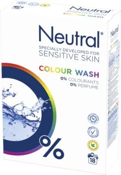 Neutral 0% Kleur Parfumvrij Waspoeder - 18 Wasbeurten - 1,188 Kg - Wasmiddel -Huishoudelijke Benodigdheden 830x1200