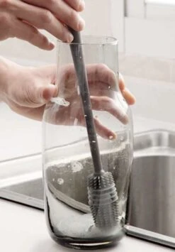 Merkloos Afwasborstel Voor Lange Glazen - Siliconenborstel Lange Glazen - Baby Flessenborstel - Duurzame Afwasborstel - Siliconen Afwasborstel -Huishoudelijke Benodigdheden 834x1200 3