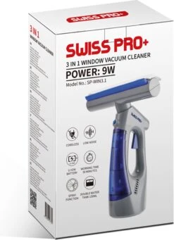 Swiss Pro+ Ruitenreiniger 3 In 1 WV 2 Blue Edition Window Vac - Ca. 120 M² - Waterzuiger - Incl. Smalle Zuigmond - Oplaadbaar - Raamwisser - Streeploos - Clicksystem - 2 Microvezeldoekjes - Met Sprayfunctie - Low Noise - Hepafilter 14 Swiss Pro+ Ruitenreiniger 3 In 1 WV 2 Blue Edition Window Vac - Ca. 120 M² - Waterzuiger - Incl. Smalle Zuigmond - Oplaadbaar - Raamwisser - Streeploos - Clicksystem - 2 Microvezeldoekjes - Met Sprayfunctie - Low Noise - Hepafilter -Huishoudelijke Benodigdheden 870x1200 5