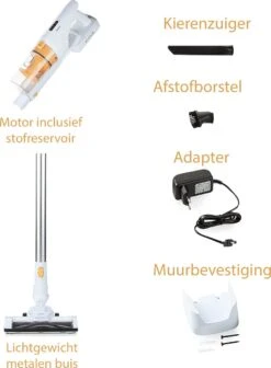 PRIMO PR500SV Stofzuiger Zonder Zak - 3-in-1 Steelstofzuiger Draadloos - Kruimelzuiger - HEPA Filter - Wit/Peach -Huishoudelijke Benodigdheden 881x1200 2