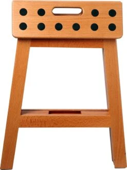 PUHLMANN - Inklapbare Kruk, JAMES, Hout, 41 Cm Hoog, Max 150 Kilo -Huishoudelijke Benodigdheden 895x1200