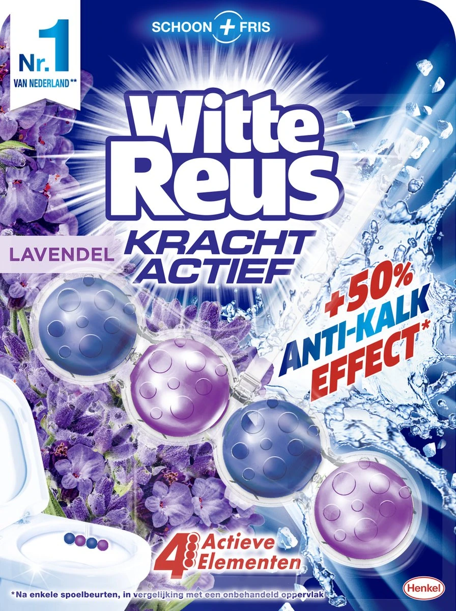 Witte Reus Kracht Actief Toiletblok - Lavendel - WC Blokjes Voordeelverpakking - 10 Stuks 2 Witte Reus Kracht Actief Toiletblok - Lavendel - WC Blokjes Voordeelverpakking - 10 Stuks - Afbeelding 2