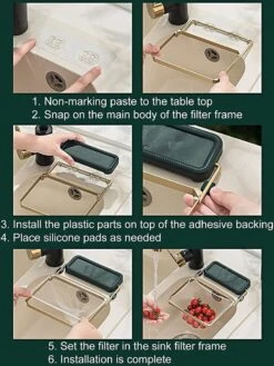 Merkloos Gootsteen Organizer - Gootsteen Afval Netje - Gootsteenontstopper -Gootsteen Zeef Netto- Sink Filter Rack Anti-Blokkeren Wegwerp-Fijne Mesh Filter Aanrecht Zeef Mesh Tas Voor Keuken- Spoelbak - Incl. 50 Netjes -Huishoudelijke Benodigdheden 900x1200 12