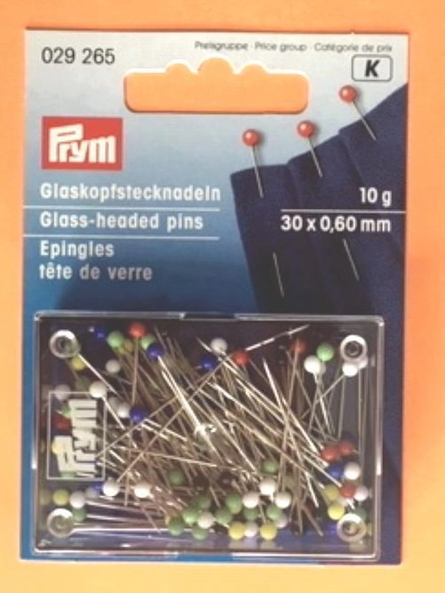 Prym Glaskop-spelden Universeel, 100 Stuks Knopspelden, Multicolor 2 Prym Glaskop-spelden Universeel, 100 Stuks Knopspelden, Multicolor - Afbeelding 2