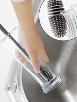 Merkloos Afwasborstel Voor Lange Glazen - Siliconenborstel Lange Glazen - Baby Flessenborstel - Duurzame Afwasborstel - Siliconen Afwasborstel -Huishoudelijke Benodigdheden 905x1200