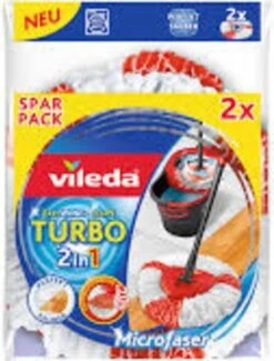 Vileda TURBO 2in1 - Vervanging - Microvezel - Bipack 20 Vileda TURBO 2in1 - Vervanging - Microvezel - Bipack -Huishoudelijke Benodigdheden 913x1200