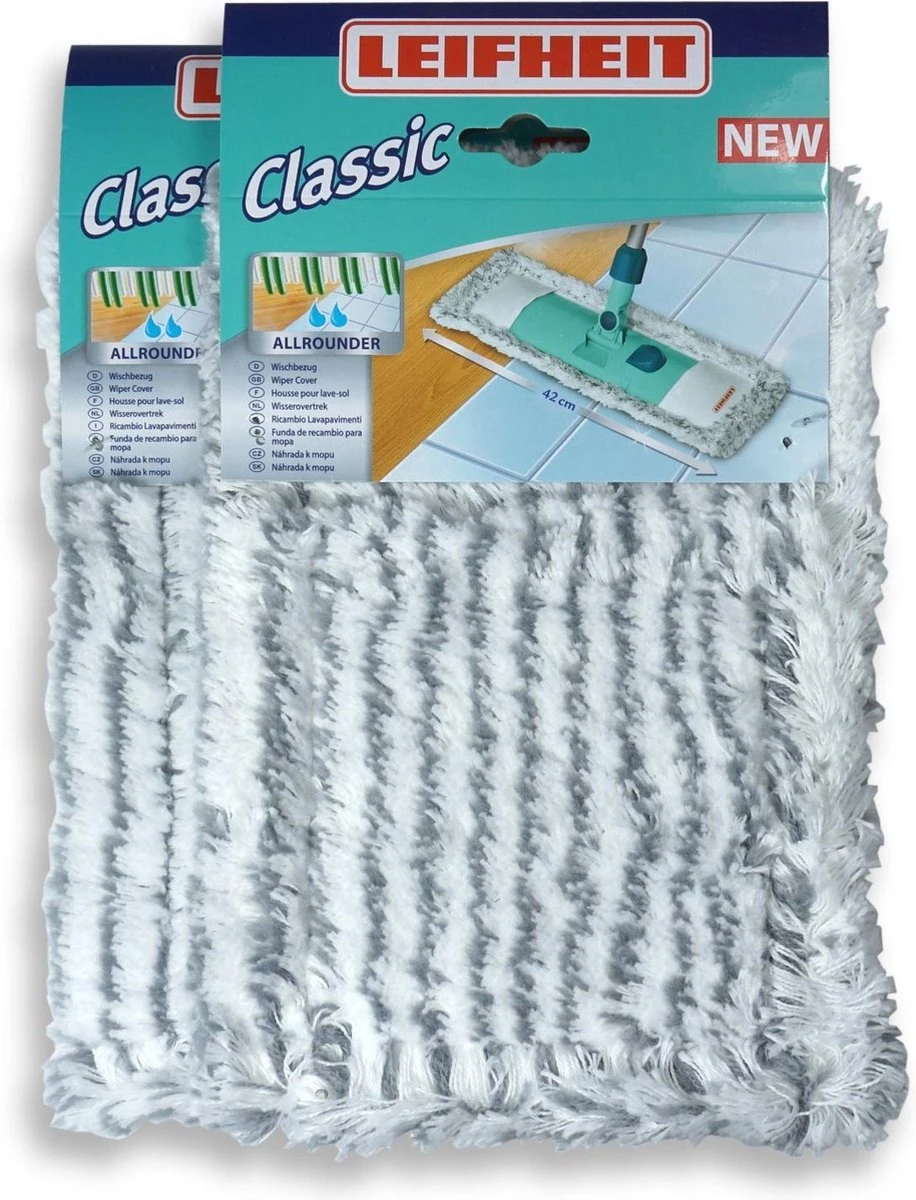 Leifheit Dweil Overtrek Vloerwisser 42 Cm Lang Droog - 2 Stuks 1 Leifheit Dweil Overtrek Vloerwisser 42 Cm Lang Droog - 2 Stuks