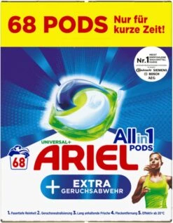 Ariel All In 1 Wasmiddel Pods Universal + Vlekverwijderaar - Wascapsules - Voordeelverpakking - 2 X 68 = 136 Wasbeurten