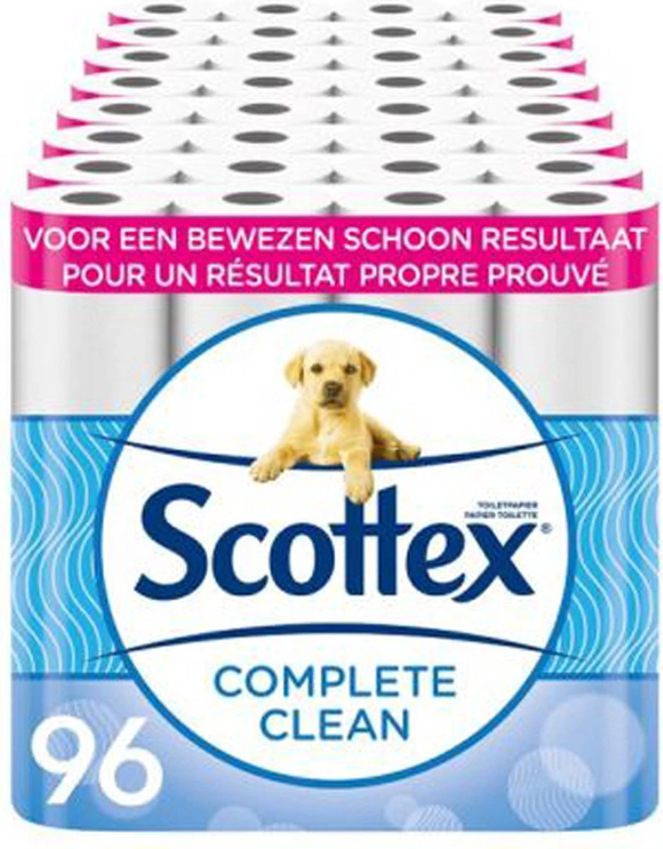 Scottex Toiletpapier - Classic Clean Wc Papier - 96 Rollen 1 Scottex Toiletpapier - Classic Clean Wc Papier - 96 Rollen