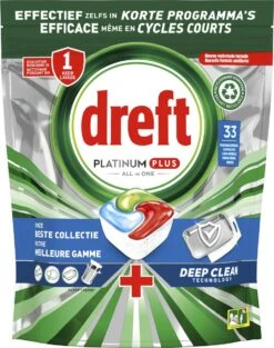 Dreft Platinum Plus All In One Deep Clean - Vaatwastabletten - Voordeelverpakking 4 X 33 Stuks -Huishoudelijke Benodigdheden 948x1200 1