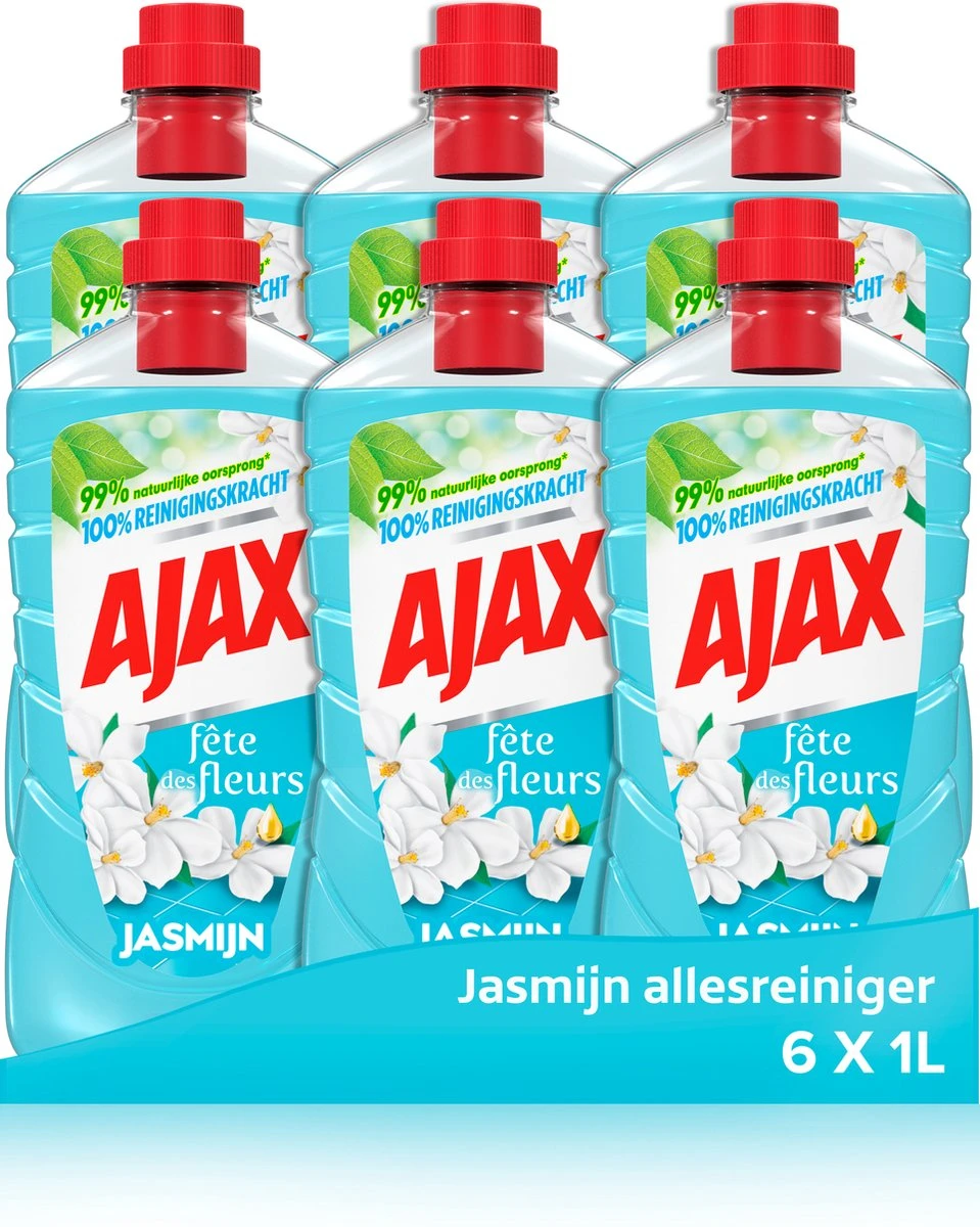 Ajax® Ajax Allesreiniger Fête Des Fleurs Jasmijn 6 X 1L - Voordeelverpakking 1 Ajax® Ajax Allesreiniger Fête Des Fleurs Jasmijn 6 X 1L - Voordeelverpakking