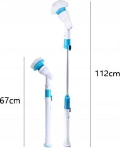 Merkloos Elektrische Schoonmaakborstel - Draadloos - 3 Opzetstukken - Oplaadbaar - Schrobber - Poetsmachine - Schoonmaak Middelen - Schoonmaak Borstel - Schrobborstel - Badkamer / Keuken - Poetsmachine - Polijstmachine - Reinigingsborstel -Huishoudelijke Benodigdheden 970x1200 2