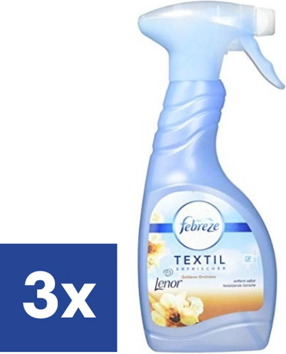 Febreze Gouden Orchidee Textielverfrisser - 3 X 500 Ml 1 Febreze Gouden Orchidee Textielverfrisser - 3 X 500 Ml