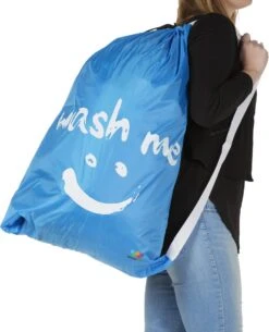 Wonair - Grote Waszak - 60x90cm - Hemelsblauw - Met Trekkoord En Draagband 17 Wonair - Grote Waszak - 60x90cm - Hemelsblauw - Met Trekkoord En Draagband -Huishoudelijke Benodigdheden 972x1200