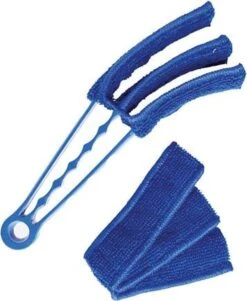 Musthave Gadget Blauw - Professionele, Jaloezie & Lamellen Reiniger - Lamellen Borstel - Stof Verwijderaar - Jaloezie Stoffer - Incl. Extra Microvezeldoekje -Huishoudelijke Benodigdheden 984x1200 2